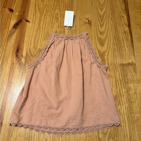 NWT Ulla Johnson June Top Azalea Tank Embroidered Lace Linen Cotton Relaxed Sz 8 - Picture 14 of 14